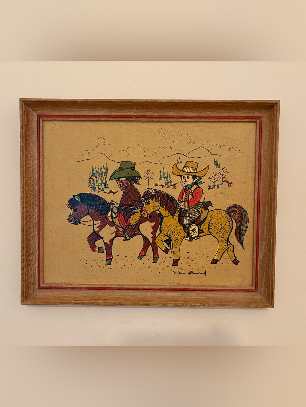 Dude Ranch Kids lithograph